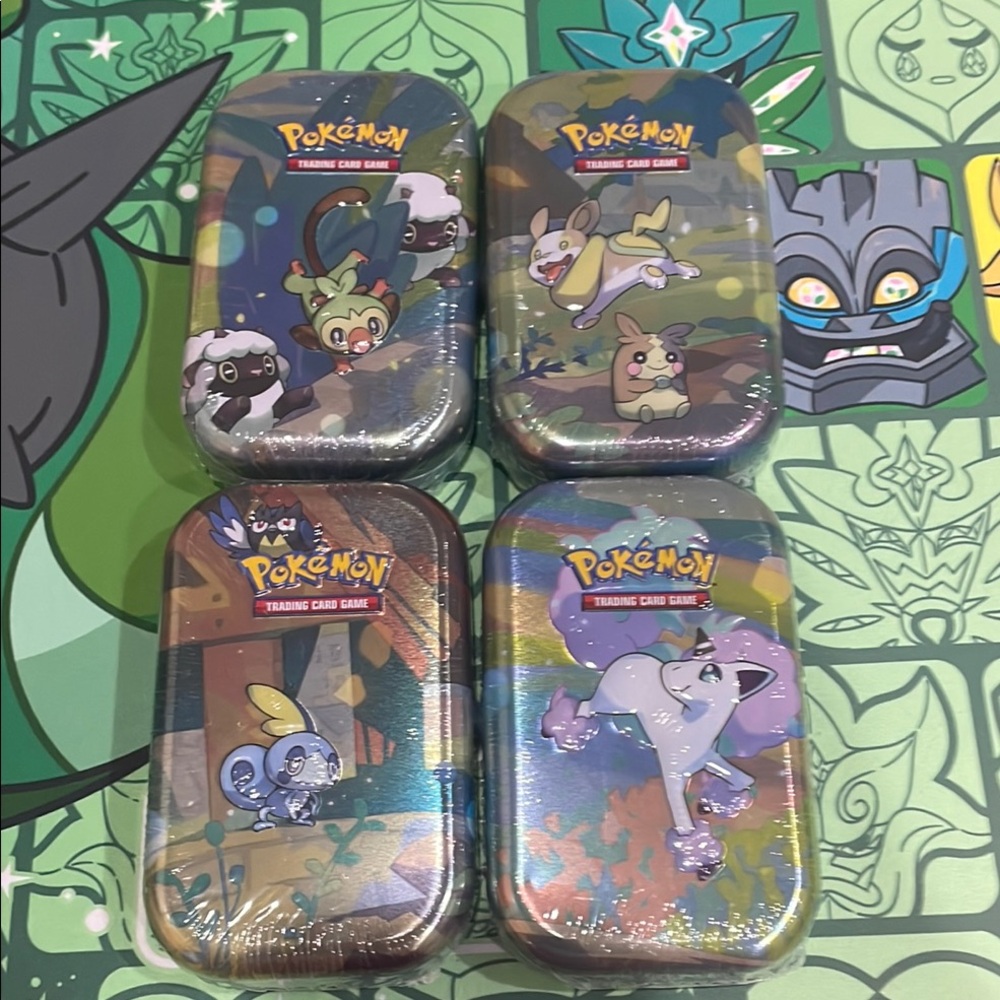 Pokemon Set of (4) Galar Mini Tins 2018 - New and Sealed